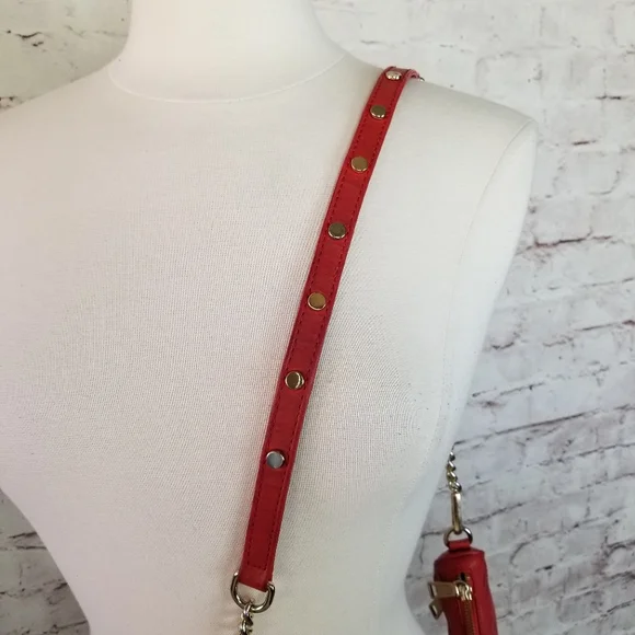 Rebecca Minkoff Mini Mac Orange Leather Crossbody Handbag - Picture 8 of 12